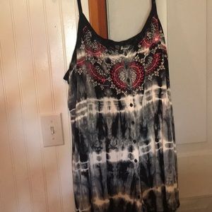 Tie dye babydoll tank torrid NWOT